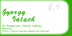 gyorgy valuch business card